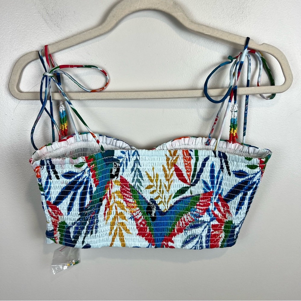NEW Farm Rio Macaw Wind Smocked Crop
Top Beaded in Medium - Picture 5 of 10